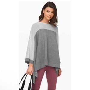 Lululemon‎ It All Lines Up Poncho OSFA Yak Cotton Blend Washable Gray